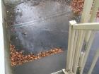 It rains a lot here: this shows the huge puddle surrounding the stairs to my dorm