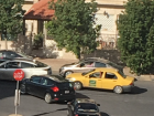 Taxi merging with cars