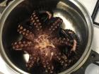 Cooking the octopus that we bought at the market!