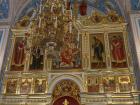 The inside of an orthodox church is typically filled with gilded paintings, but they are not made of real gold