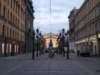 A far view of the main street through Saint Petersburg