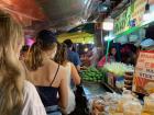 Street food vendor selling mango sticky rice