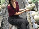 Me at a cantaloupe farm! 