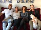 My mom, two brothers and Snowb in November 2018