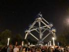 The Atomium is 335 feet tall and is made of stainless steel