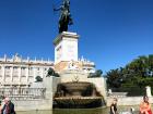 A fountain in front of Madrid's royal palace