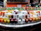 Look at the colorful variety of juices!