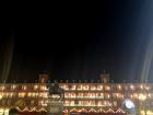 Candles surrounding Plaza Mayor