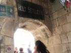We visited the Church of the Holy Sepulchre in Jerusalem, where it's believed that Jesus was buried