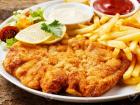 Schnitzel and fries