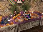 Our group had an ofrenda making competition. My group choose to dedicate our ofrenda to Selena, a famous singer from Texas. We included elements that represented her life like the guitar. I had so much fun shopping for and putting together the ofrenda!