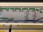 On most MTR lines, there are interactive maps that light up and show the direction that the train is moving