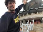 I visited a Buddhist temple in Hong Kong and took a picture with the Big Buddha