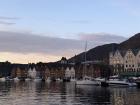 The port of Bergen looked beautiful at sunset