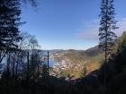 Hiking down Mount Fløyen gives great views of Bergen