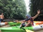 A photo of me on a kayaking tour through a jungle