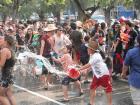 Kids participating in Songkran 