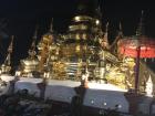 Buddhist temple at night 