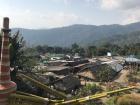 Mountain lookout over hill-tribe village