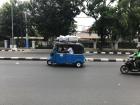 A bajaj autorickshaw in the streets of Jakarta