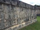 These skulls are carved in honor of past heroes, who were winners of the sport "Juego de Pelota" (Mayan Ballgame), played often casually or for ritual purposes in Chichén Itzá 