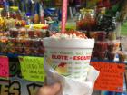 Elotes are a classic Mexican street food made from cooked corn, cheese, chile, mayo and lime (off the cob they are called esquites)