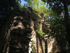 The Forgotten Temple, hidden away among the vines and leaves, with no path leading us there or back!