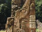 Carvings from one of the temples and tombs of the Mayan ruins in Palenque