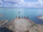 Vero and friends swimming in one of the many beautiful parts of Bacalar