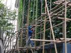 Sometimes construction is done on bamboo beams