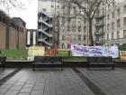 Student protest to protect green space in London