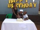 Hope celebrated his seventh birthday with a party