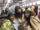 Riding the subway...on our way to the Seoulmate Halloween party!