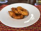 Picarones are a traditional dessert in Peru made of sweet potatoes 