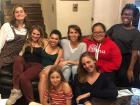 All of us with Sofia and her mom during our own Thanksgiving dinner 