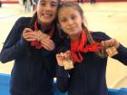 This is Sofia and one of her friends at a gymnastics competition 