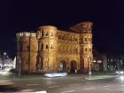 The Black Gate remaining lit well into the night