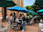 Outside lunch tables at Universidad Icesi (Icesi University)