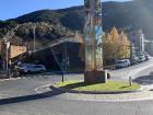 A traffic circle in Andorra, where a sculpture stands for all to see as they drive by