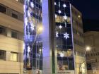Snowflakes are lit up on Andorra's Ministry of Education