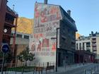 A big mural of Escaldes-Engordany, the newest parish to be developed in Andorra in 1978 