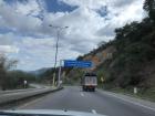 A sign when you enter Bucaramanga, with the mountain on either side
