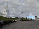 Outside the Kazan Kremlin. The white structure is the fortress wall