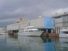 Genoa Aquarium sits on the water