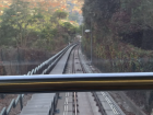 Another view of the city from the Funicular. In this image, you can see the tracks that the Fenicular moves on