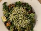 An example of a dish made from fresh veggies like bean sprouts, broccoli and sweet potatoes
