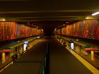 A view from inside a Metro Station in Santiago—they are full of art!