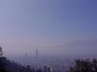 Here we get a view of the smog that hangs above Santiago 