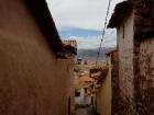 The view from a small street in Cusco, Peru 