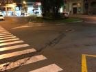 This is one of the main intersections in the city center of Ourense. There aren't many people because I took this photo around 10pm at night.  Most people leave work to go home around 7 or 8pm, so the streets get crowded at these times